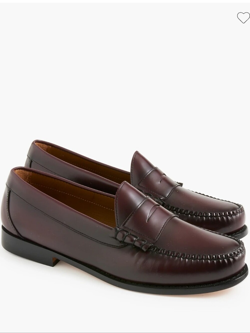 J. Crew Factory Classic Penny Loafers - wine
